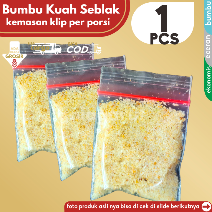 

1 KLIP Bumbu TUNGGAL SEBLAK untuk kuah cuanki instan 1 Klip/Porsi by Gaiagarut