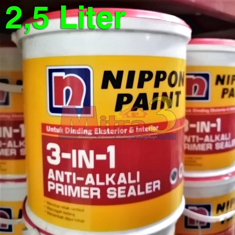 Nippon 3in1 Anti Alkali Primer 2,5L Cat Dasar Tembok INTERIOR EXTERIOR Nippon Paint