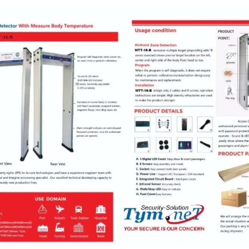 Walk Through Metal Detectors 18 Zones TymneT.