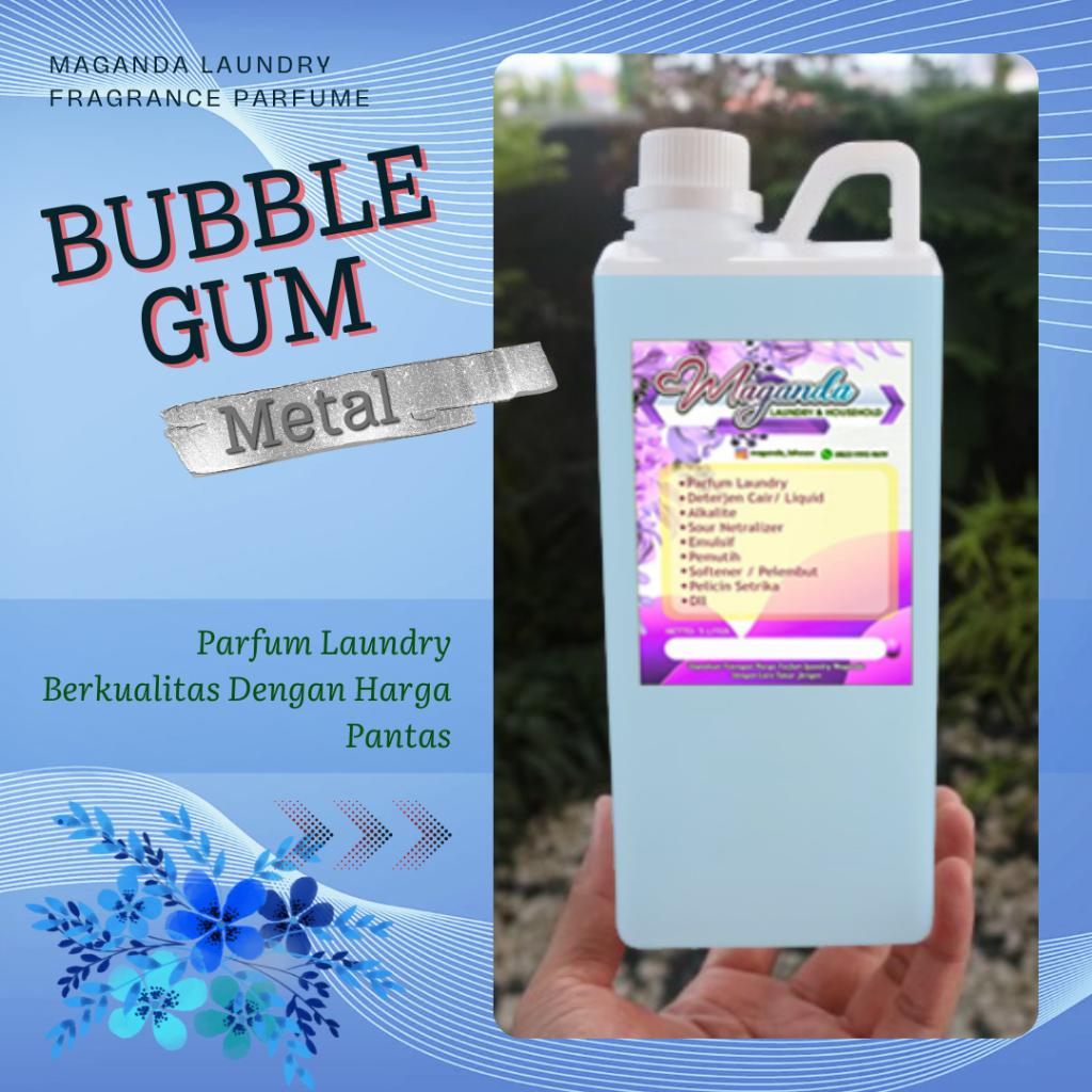 ❤ PARFUM LAUNDRY AROMA BUBBLE GUM STRONG ❤ UKURAN 1 LITER (GRADE METAL)