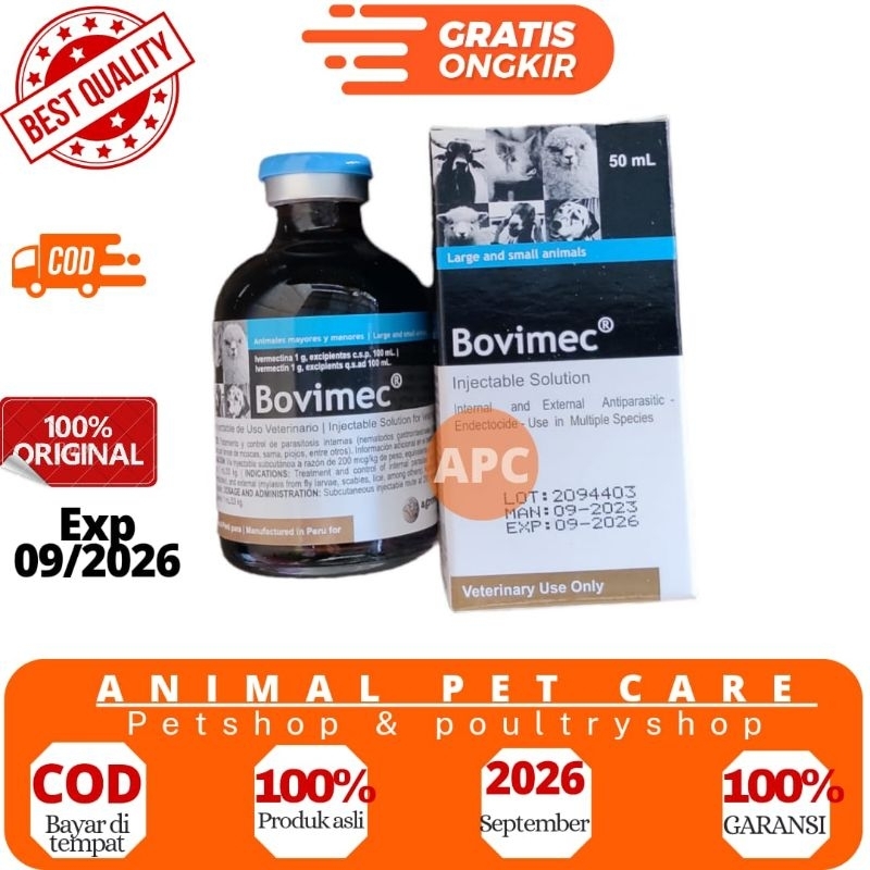 Obat Anti Parasit Hewan Ternak Ivermectin 10 mg 50 ml