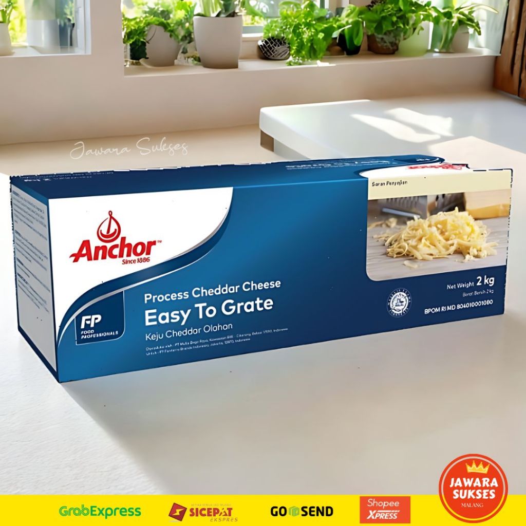 

Anchor easy to Grate 2kg | Keju Anchor Cheddar Utuh