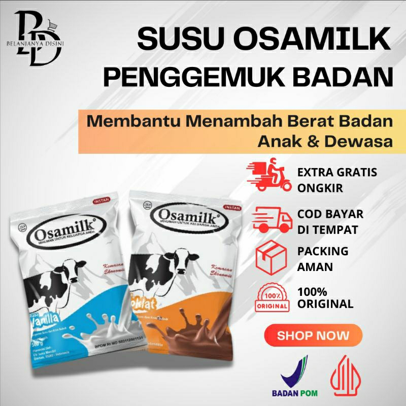 

Osamilk susu sapi penambah berat badan | osamilk susu penggemuk badan 500g