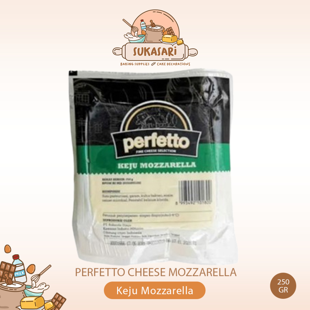 

Perfetto Mozarella 250gr / keju Mozarella Cheese Mozarela Mozza