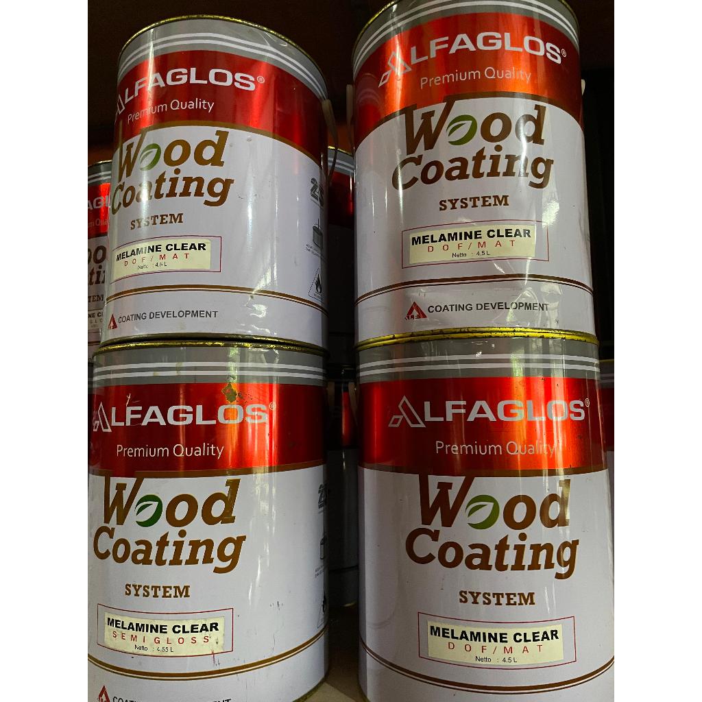 Cat Melamine Kayu Sanding Sealer, Top Coat Gloss, Semi, Doff Merek ALFAGLOS - Galon set 5L