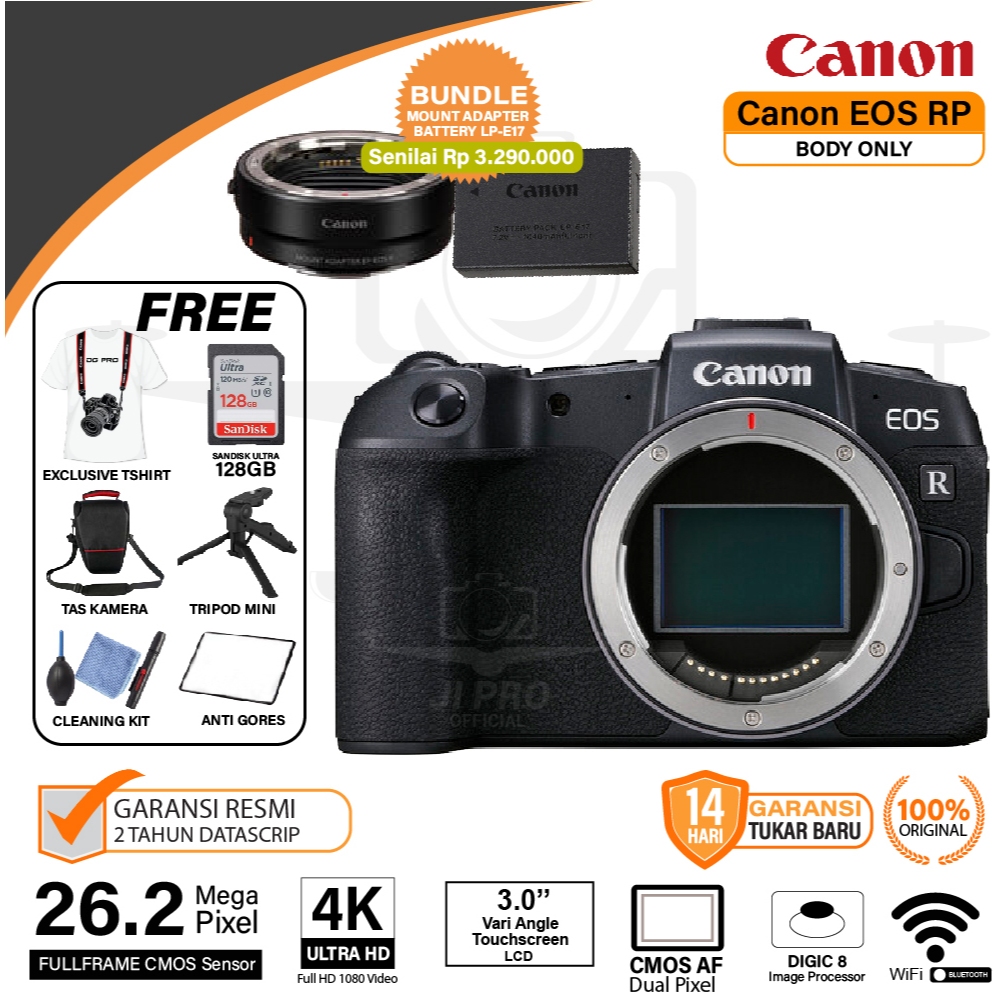 Canon EOS RP Mirrorless Digital Camera Body Only EOS RP BO - EF EOS RP Garansi Resmi
