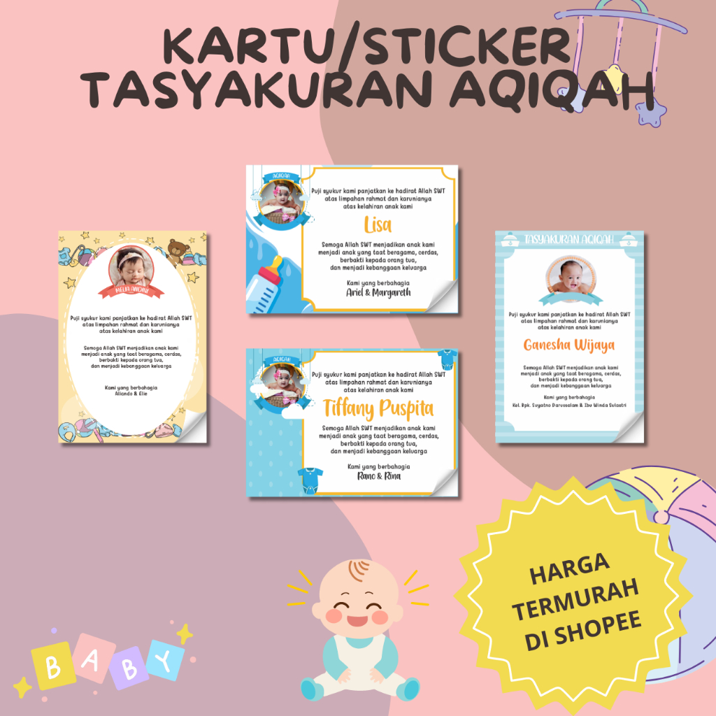 

Stiker Label Akikah / Tasyakuran Kelahiran