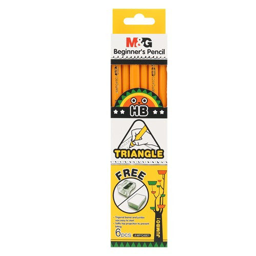 

Set 6 Pensil HB Jumbo M&G Pencil Triangle #AWPQ4901 Pensil HB Segitiga Jumbo Free Penghapus Rautan - Set 6