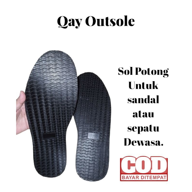 Outsole sepatu sandal pria wanita karet asli anti slip/alas sepatu alas sandal