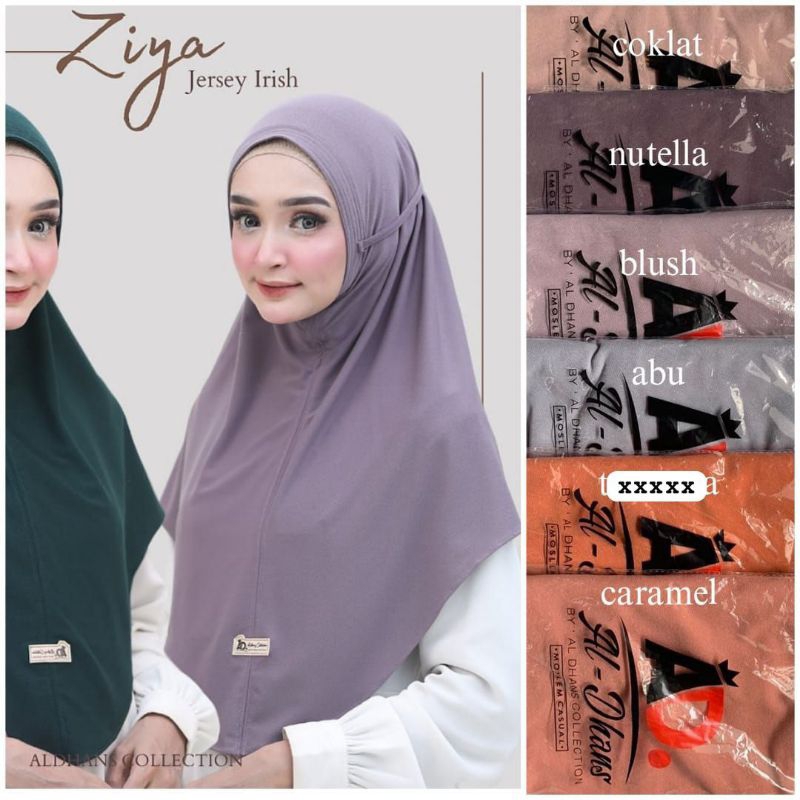 Hijab Jilbab Kerudung Instan Tanpa Pet Bergo Tali Sport Jersey Ceruti Ziya