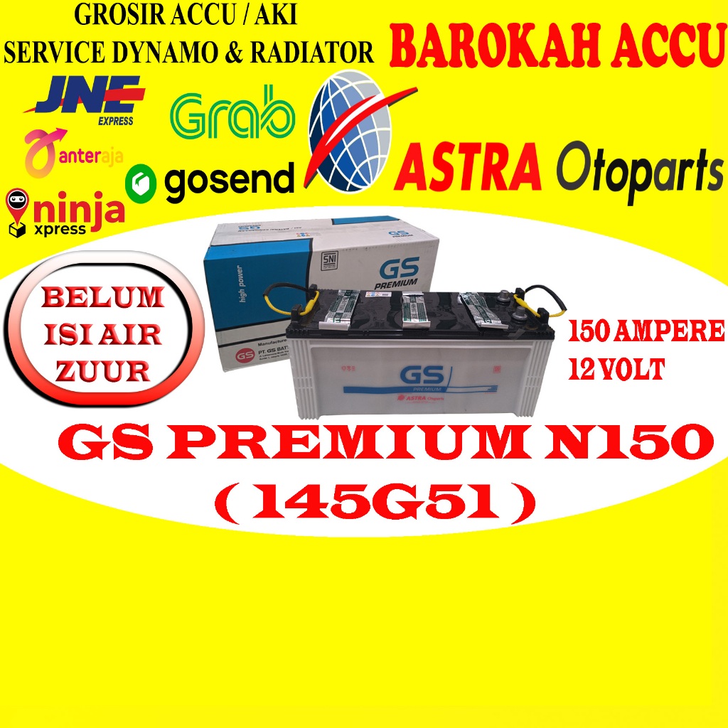 AKI GS PREMIUM N150 / 145G51 , 150 AH ASTRA OTOPARTS