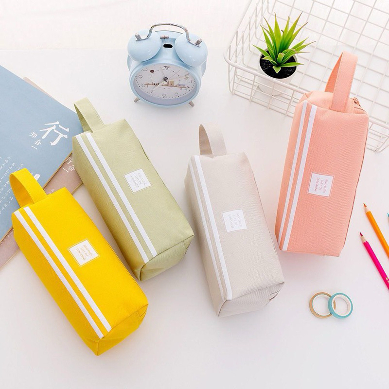 

My Stationery Kotak Pensil Besar Double Zipper Warna Pastel Dua Resleting Dual Zipper Muat Banyak
