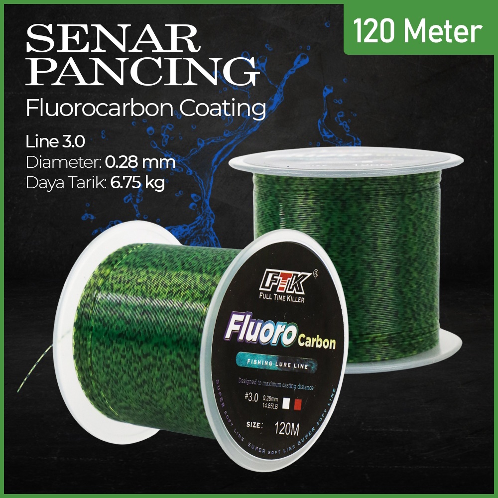 FTK Senar Pancing Invisible Fluorocarbon Coating FT12 120m