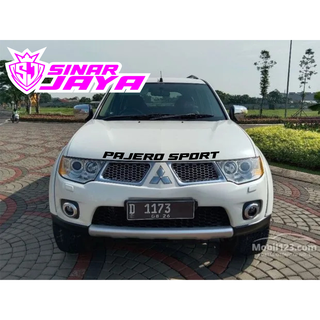 promo stiker cuting pajero sport stiker mobil pajero lama variasi tulisan depan kap tutup mesin