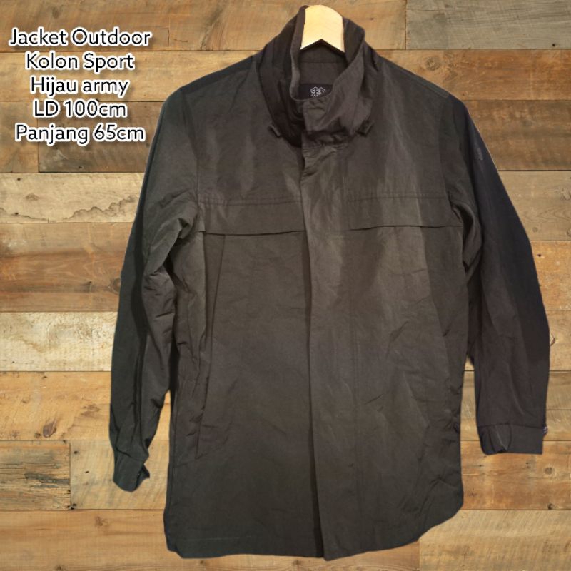 Jacket Outdoor Kolon Sport hijau army min.. Hoodie