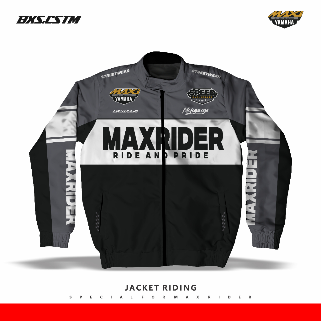 JAKET MOTOR YAMAHA NMAX XMAX TMAX ALL MAXI SERIES JACKET PARASUT TASLAN FULL PRINTING WATERPROOF PRE