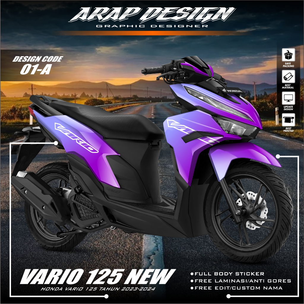 Decal Sticker Vario 125 New 2023 CBS FULL BODY - Stiker Dekal Skotlet Motor Honda Vario 125 New 2023