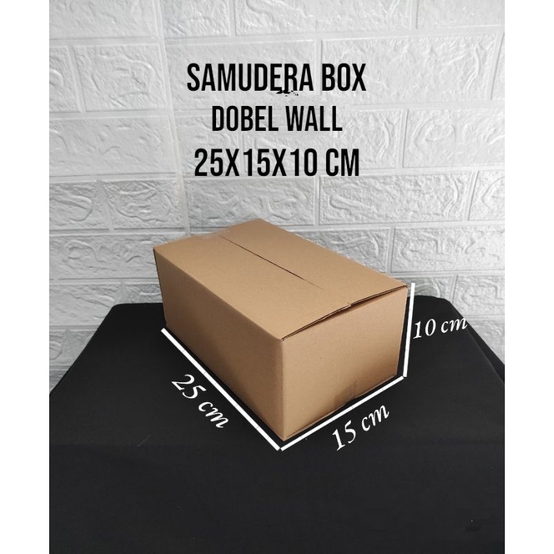 

kardus karton box uk 25x15x10 cm ( dobel wall ) polos