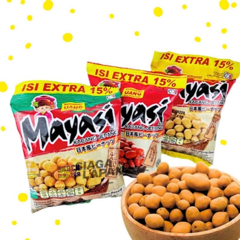 

MAYASI KACANG JEPANG RASA BAWANG | JAGUNG BAKAR | PEDAS | SAPI NETTO 65 GR