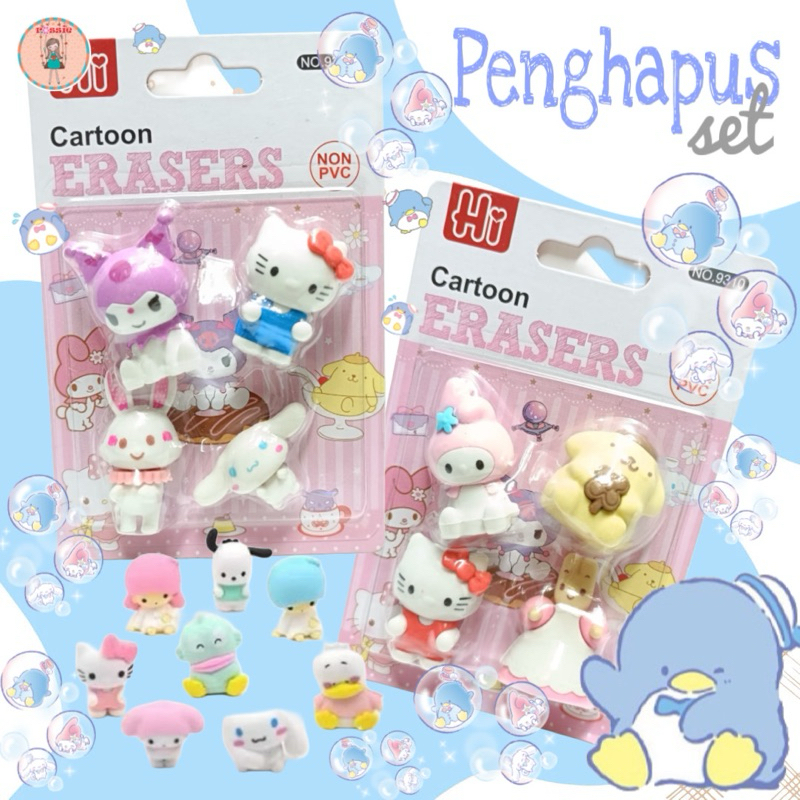

Set Penghapus Karet 3D Rubber Eraser Box Mika Mewah Miniature Sanrio Hello Kitty My Melody Cinnamoroll Pochacco Little Twin Star/Alat Tulis ATK Grosir Lucu Hadiah Kado Bingkisan Grosir Ready COD/4pcs Penghapus 3D Sanrio set 4 karakter