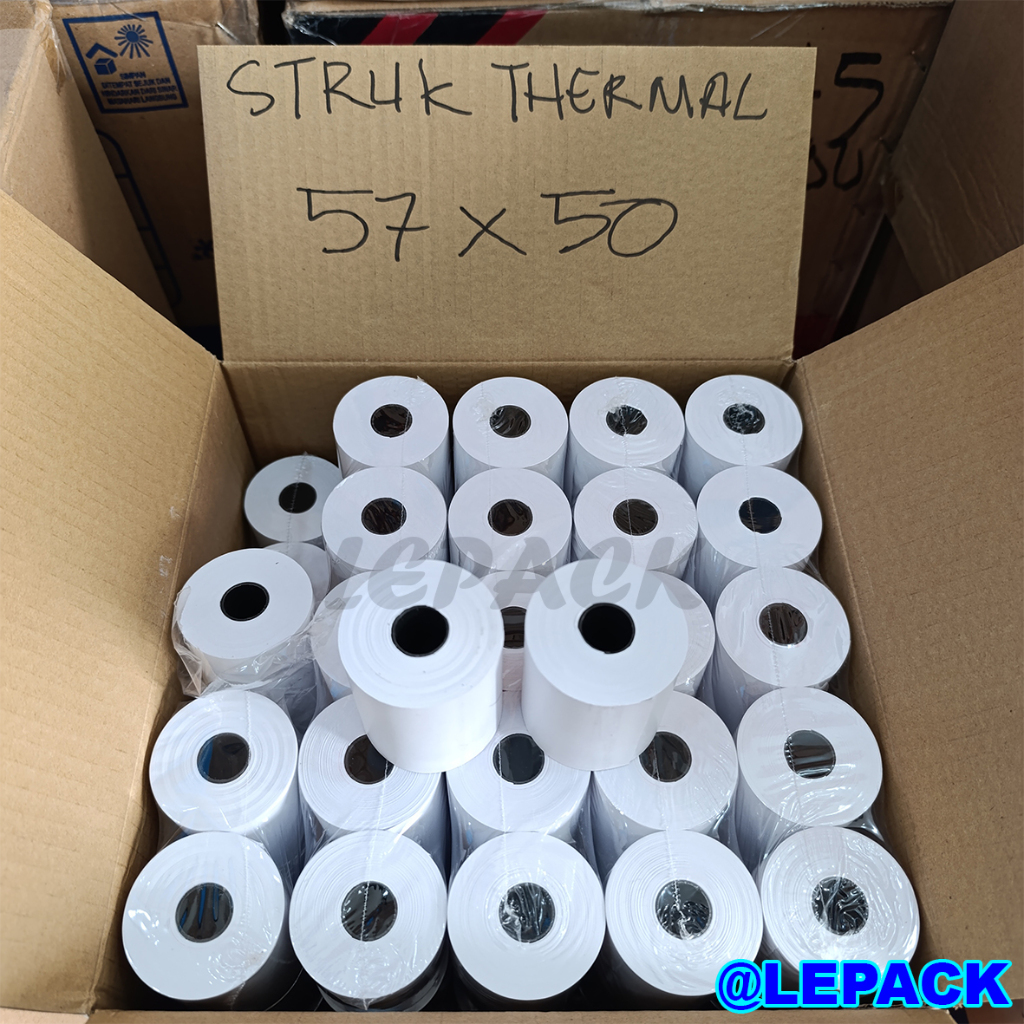 

Thermal Struk 57x50 Paper Roll Struk Kasir (1 DUS)