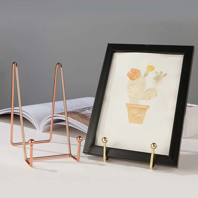 Rak Bingkai Foto Stand Foto Rak Stainless Display Buku Minimalis Menu Stand /Universal Stand Display
