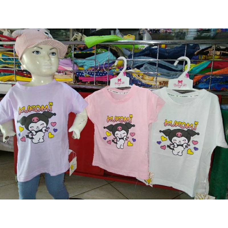 T-shirt anak cewe Import motif kuromi