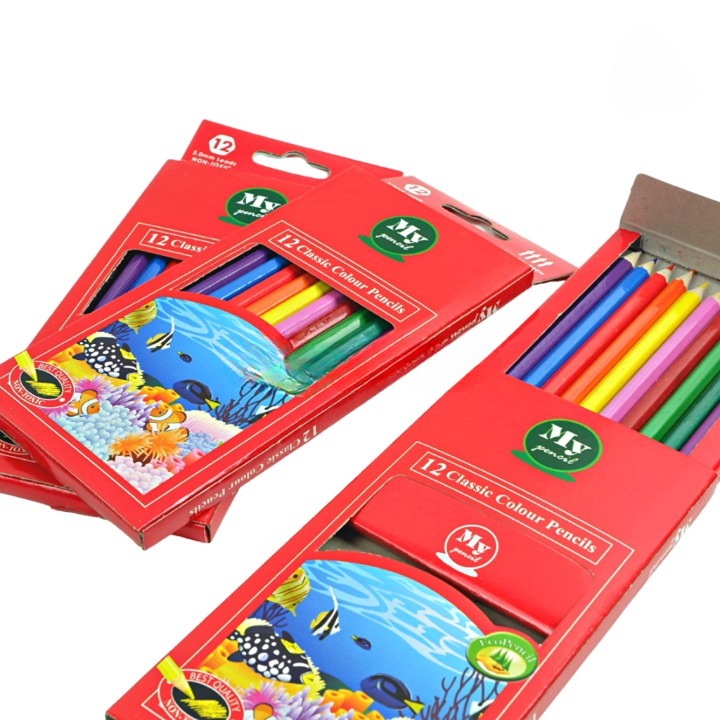 

Pensil 12 Warna Panjang MY PENCIL / 12 Classic Color Pencil / Pensil Coloring Set Anak