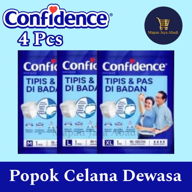 [4 PCS] Confidence Popok Celana Dewasa Ukuran M / L / XL