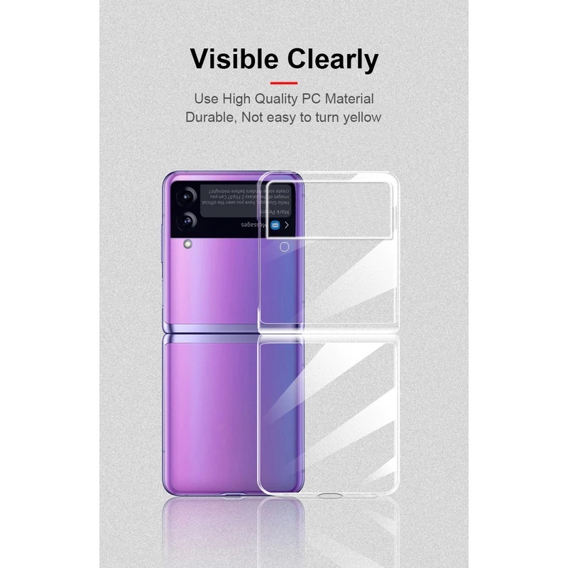 Case Samsung Galaxy Z Flip 3 5G Case Softcase CRYSTAL CLEAR Case Casing Hp Samsung Galaxy Z Flip 3 5