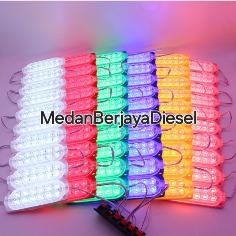 Lampu Led 12Mata Petak 12Volt Lampu UltraSonic Lampu Variasi Modul Led