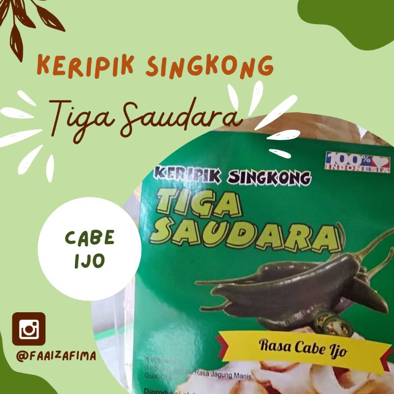 

Keripik singkong tiga saudara cabe ijo