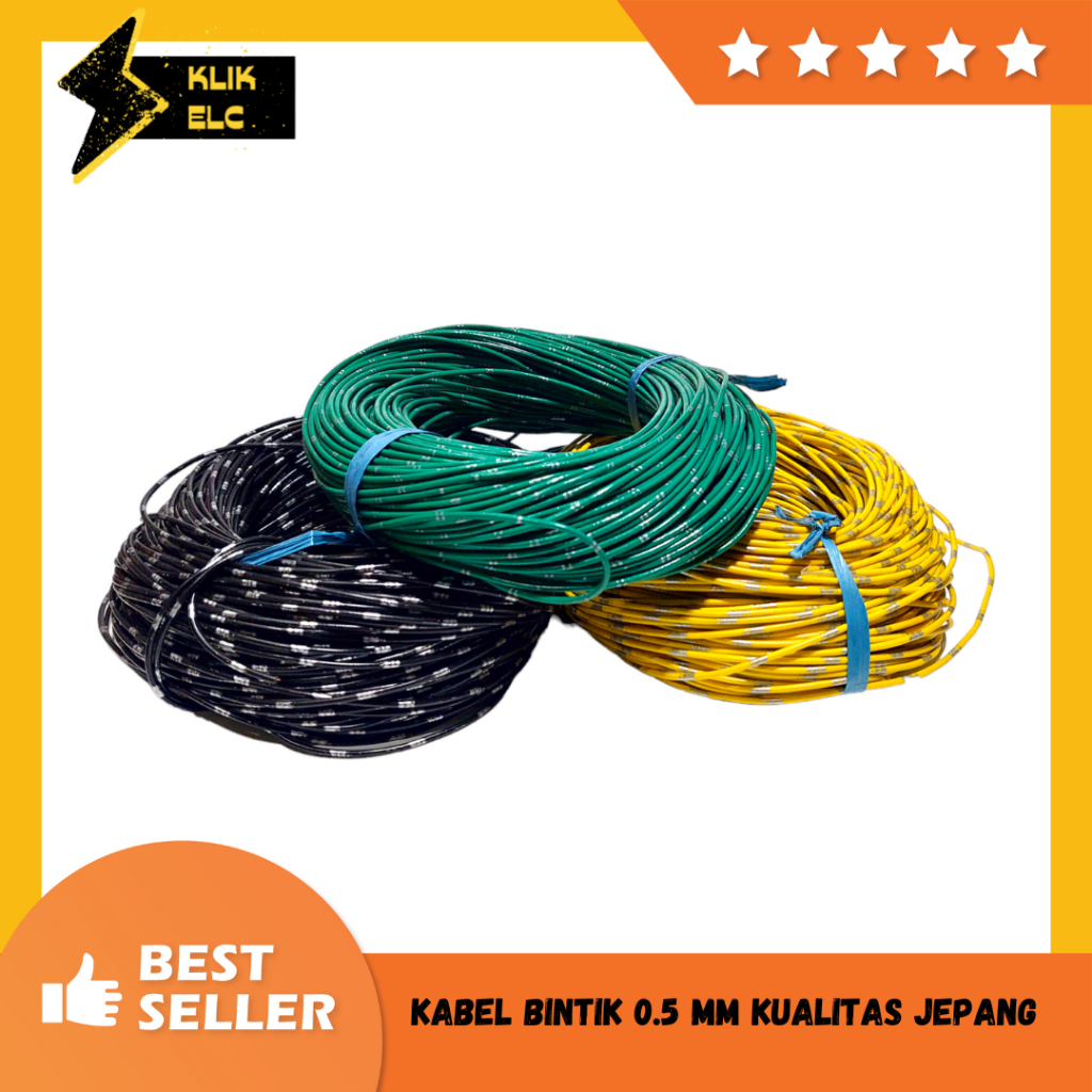 KABEL BINTIK SERABUT TEMBAGA / KABEL BODI 0.5 MM PER METER / KABEL BODY MOTOR MOBIL KUALITAS JEPANG