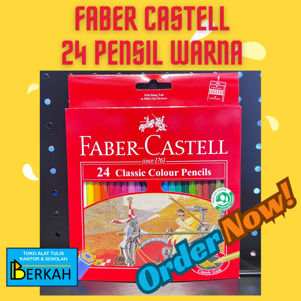 

Faber Castell Pensil Warna Klasik 24 Panjang Original