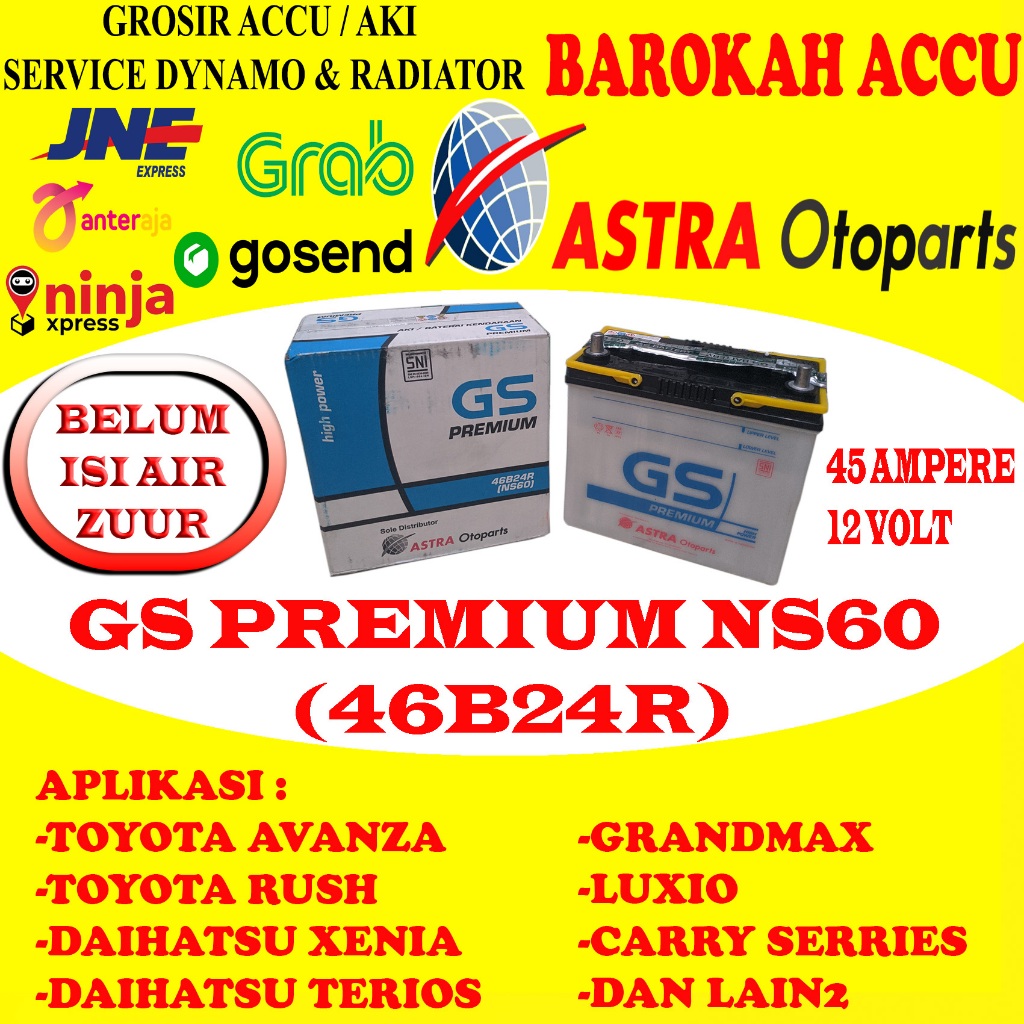 AKI GS PREMIUM NS60 / 46B24R , 45 AH ASTRA OTOPARTS