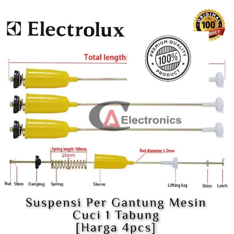 Electrolux Per Gantung | Suspensi Shock Mesin Cuci Electrolux 1 Tabung Top Loading