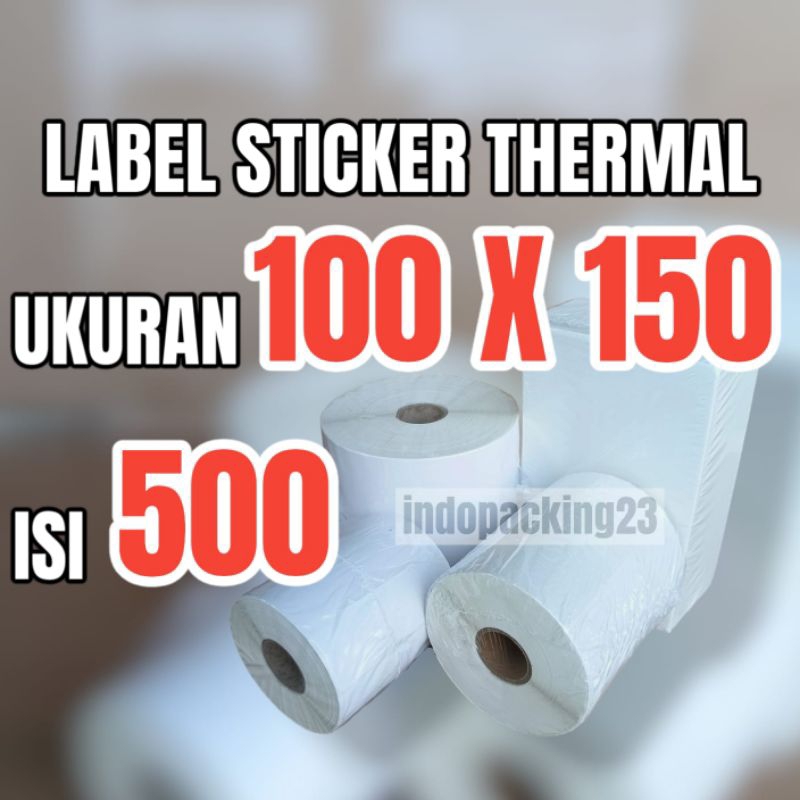 

LABEL STICKER THERMAL ISI 500 100X150X500 / KERTAS THERMAL 500PCS 100 X 150 X 500 / THERMAL MURAH