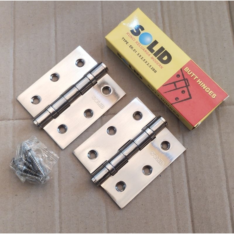 ENGSEL 3INC original SOLID, ENGSEL pintu stanlis merk solid ukuran 3inc