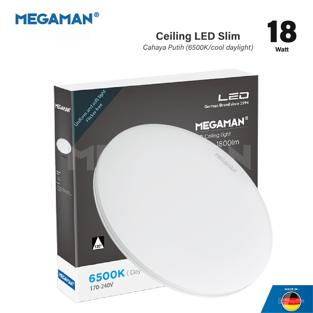 Lampu Ceiling Light MEGAMAN MXL1045 18W & 24W 6500K Superslim 170-240V