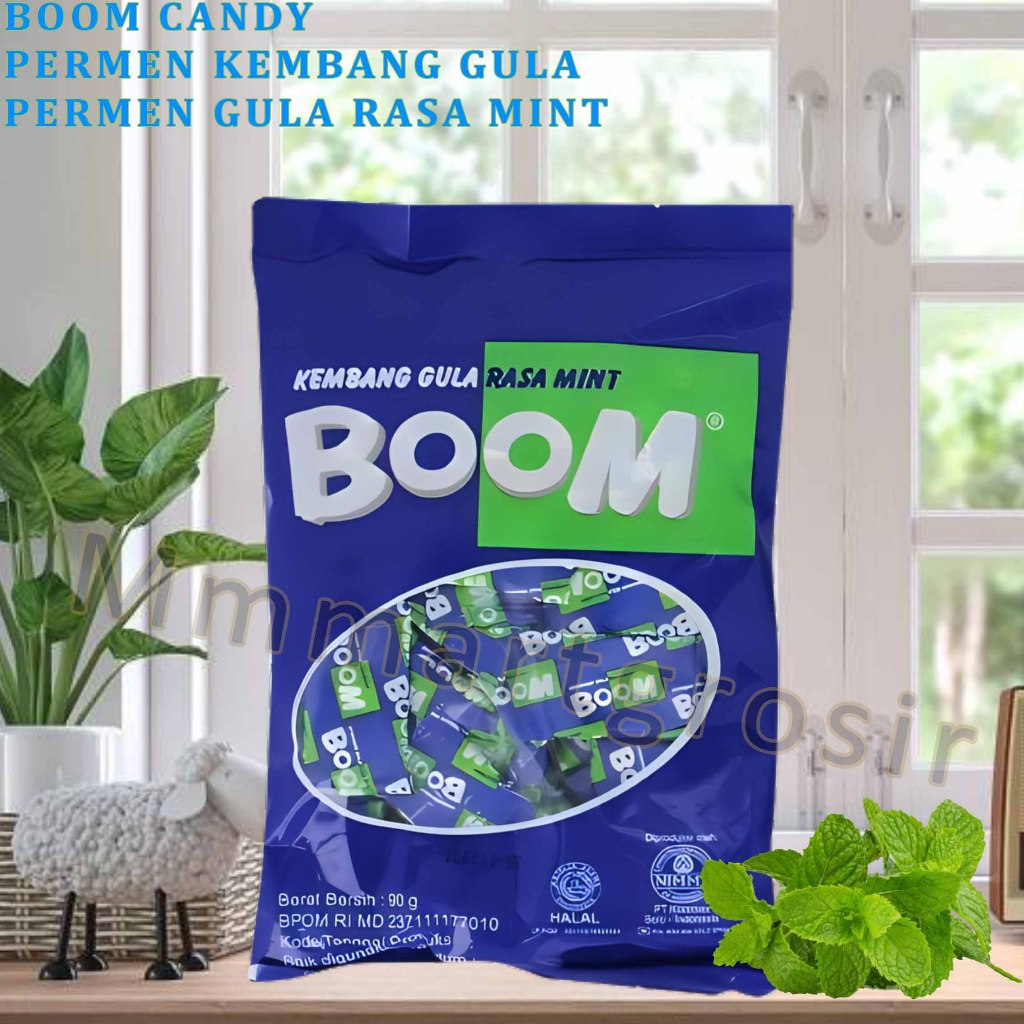 

Boom Candy / Permen Kembang Gula / Permen Gula Rasa Mint / 90gr