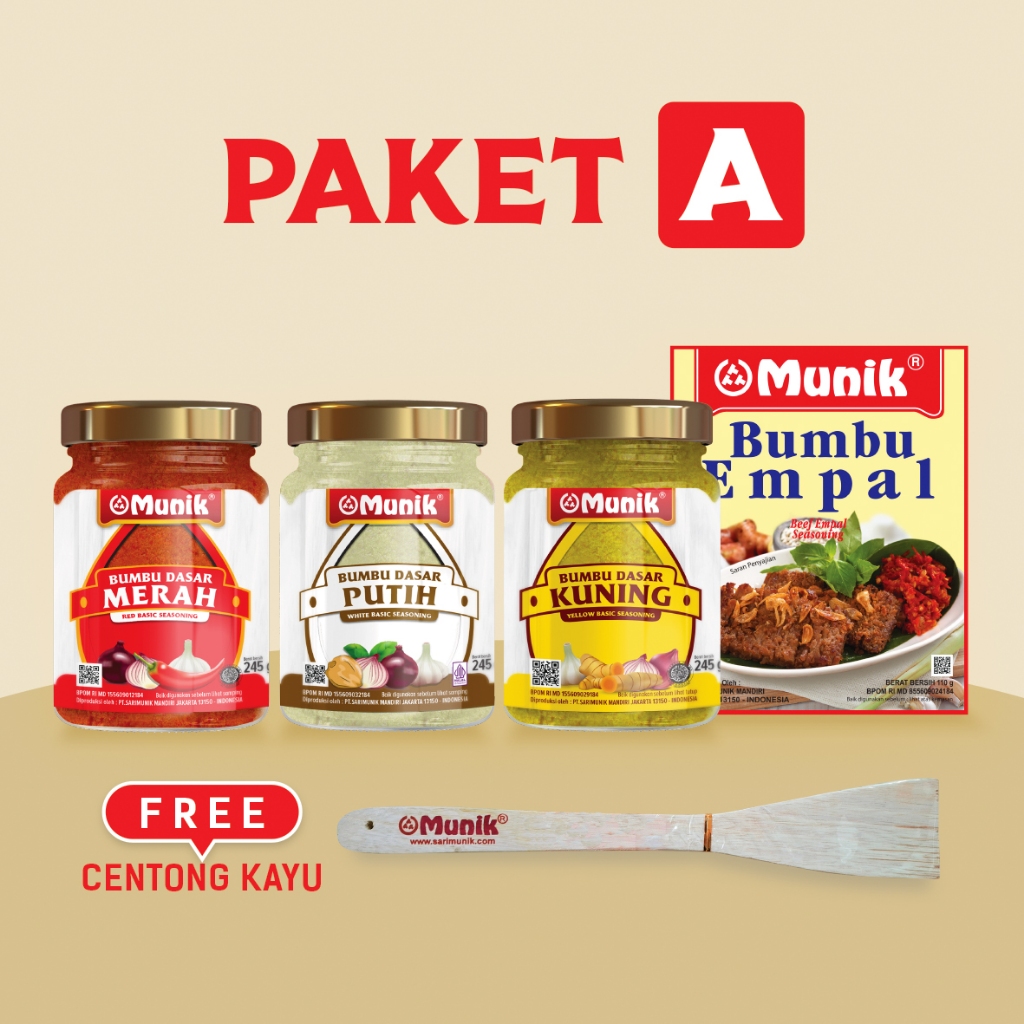 

Paket Bundling A Bumbu Empal, Dasar Putih, Merah, Kuning Free Centong Kayu
