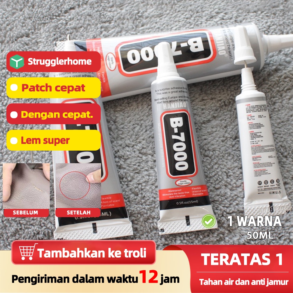 

【strugglerhome】Lem Kuat Serbaguna Power Glue Strong Adhesive 50 ML - B-7000 - Transparent