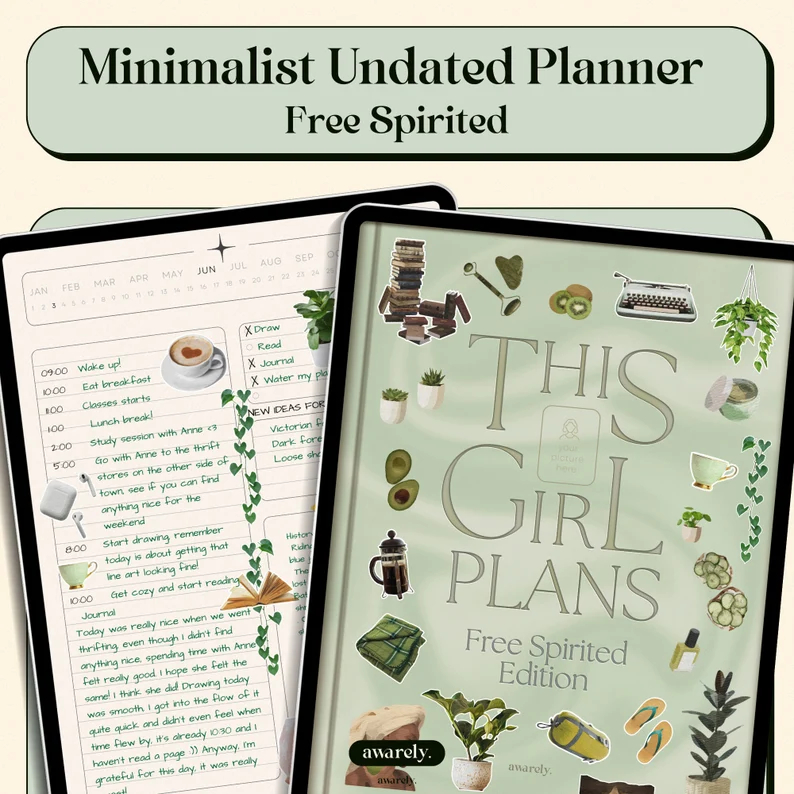 Girl Goodnotes Digital Planner Template