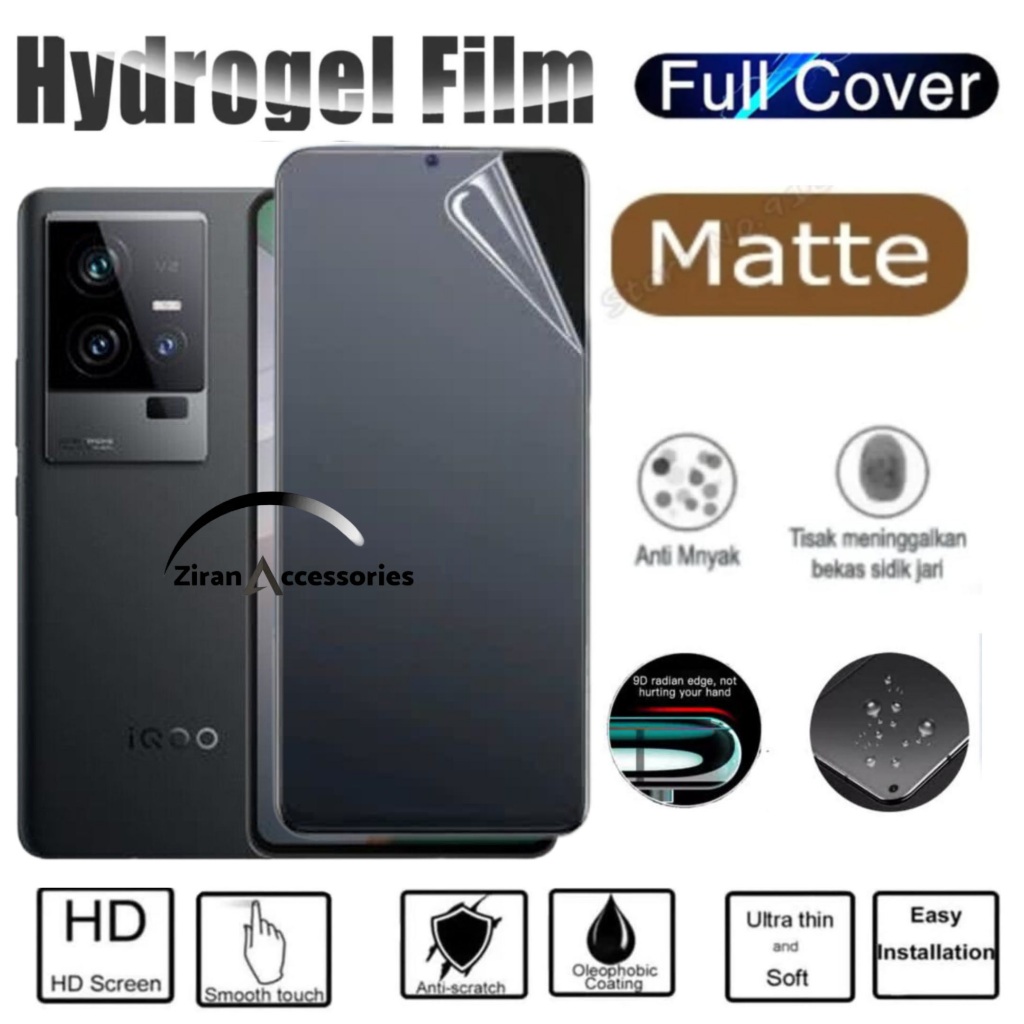 Anti gores Hydrogel matte glare Vivo IQOO 11 IQOO 11 Pro TPU pelindung jelly
