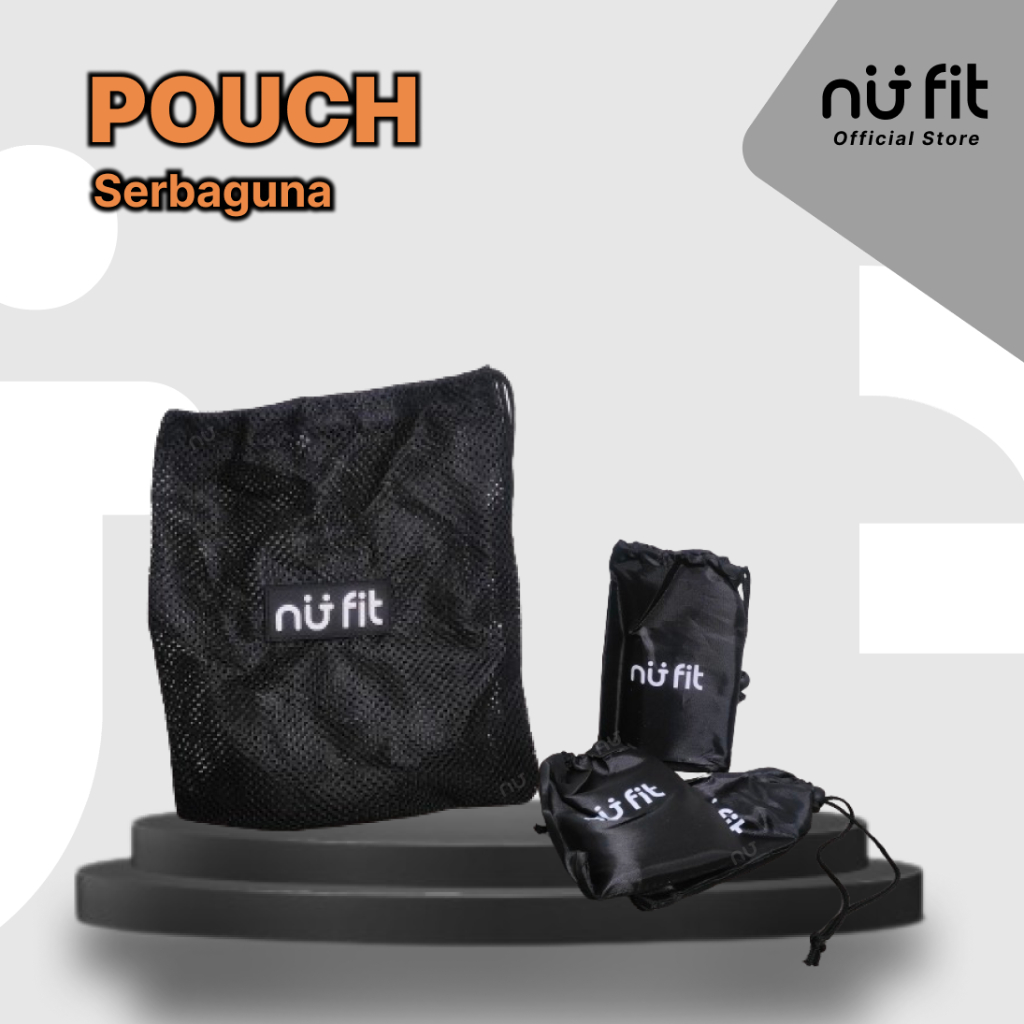 Nu Fit - Travel pouch make up organizer - Alat Penyimpanan Barang Serbaguna - Tas Serut Plastik Temp