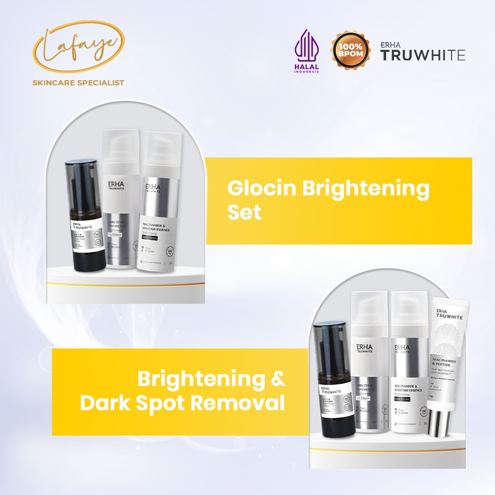 ERHA TRUWHITE Brightening & Dark Spot Removal Set - Paket Pencerah Wajah