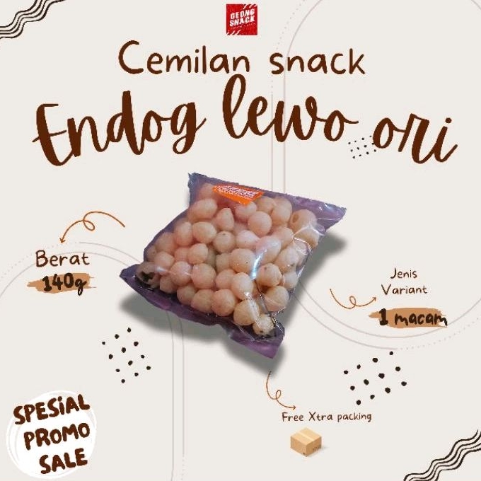 

GEONG SNACK - Endog Lewo Ori 140g