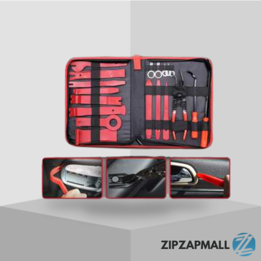 Set Alat Reparasi Dashboard Audio Mobil Pliers 19 in 1 / Alat Pengungkit Panel Obeng Klip Clip Rivet