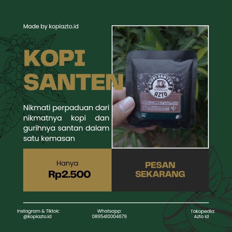 

kopi santen azto sachet 20gr