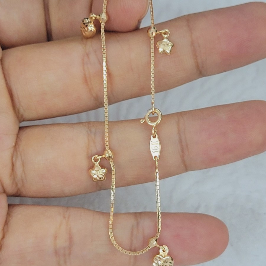 gelang italy santa model love bunga variasi emas 70% 700 70 % 16k